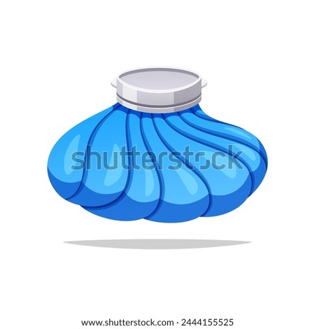 Ice pack cold compress vector isolated on white backrgound.