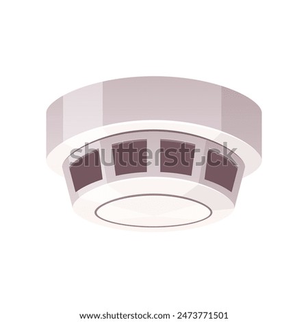 Smoke detector vector isolated on white background.