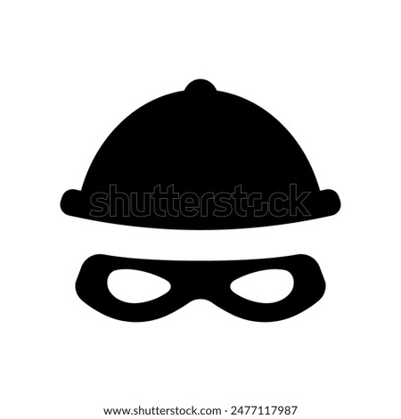 Thief icon isolated on white background.