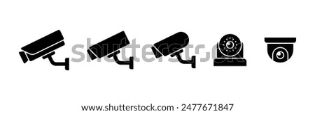 CCTV icon isolated on white background.