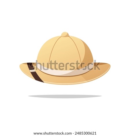 Safari hat vector isolated on white background.