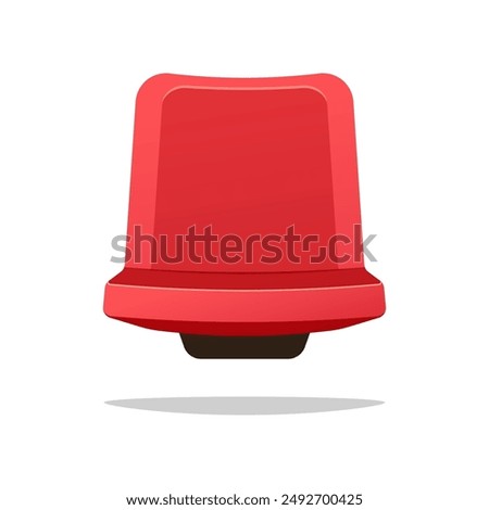 Red stadium seat vector isolated on white background