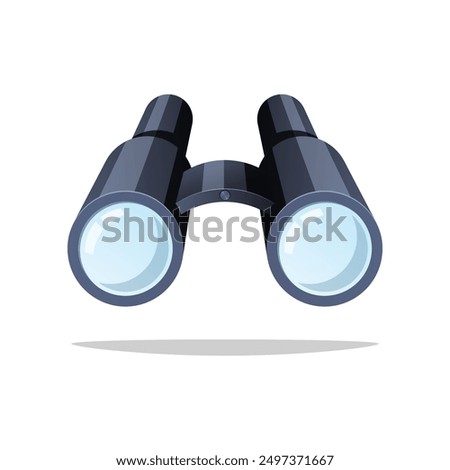 Binoculars vector isolated on white background.