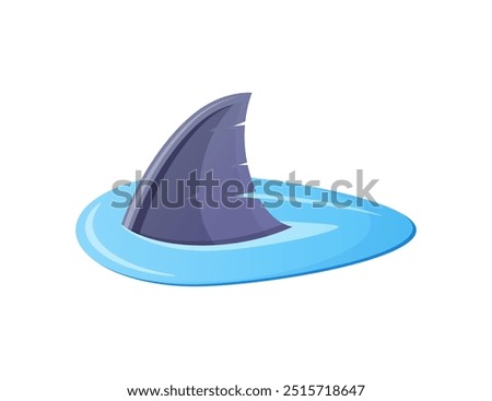 Shark fin vector isolated on white background.