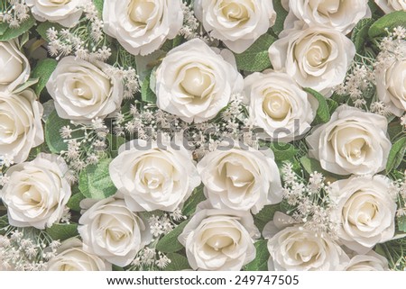 White roses as a background, Vintage love, Valentine\'s Day