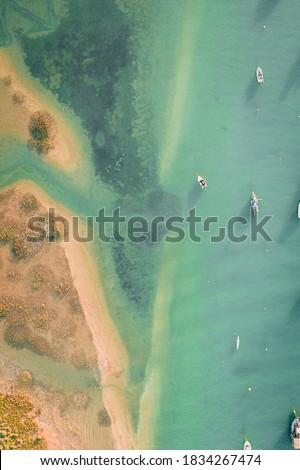 Similar – Image, Stock Photo Aerial view of Ria Formosa Natural Park in Olhao, Algarve, Portugal