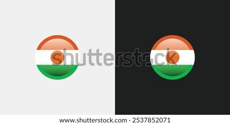 Niger Flag Circle National Flag