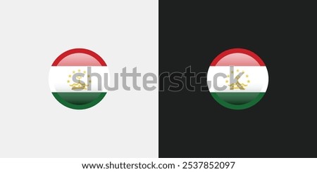 Tajikistan Flag Circle National Flag