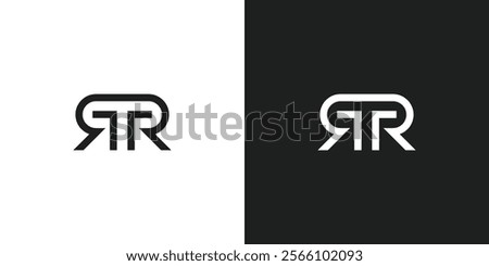 Letter RTR o RR Logo Design Vector