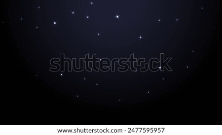 Minimal night stars with less bright stars. Star at night with glow in dark blue background. vector design.