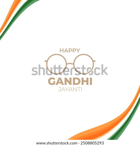 Happy Gandhi Jayanti Indian National Father Born Day. Gandhi Jayanti Social Media Post Design.