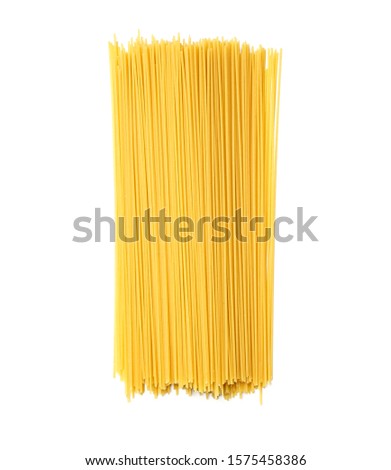 Similar – Image, Stock Photo Uncooked spaghetti noodles, flat lay