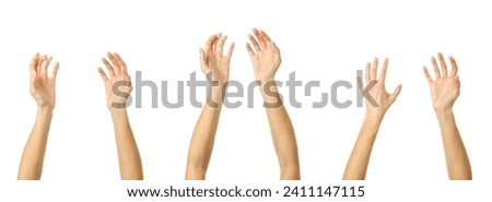 Similar – Image, Stock Photo a female hand holds an electronic tablet and five yellow virtual stars above the screen. User rating of the application, service. Quality Rating