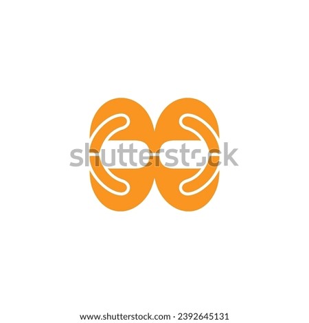 abstract letter cc doodle design logo vector 
