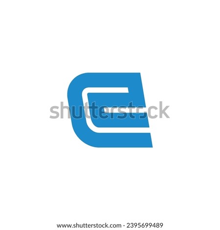 letter cc c2 simple stripe line logo vector 