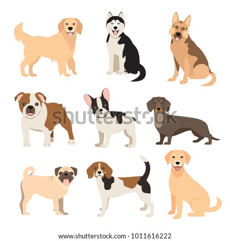 Dog Silhouettes Free Vector