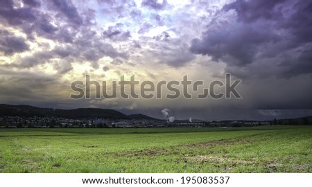 Thunderstorm at the horizon