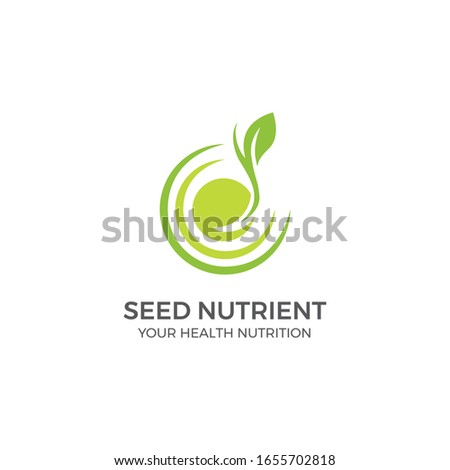 seed nutrient logo vector for nutrition company