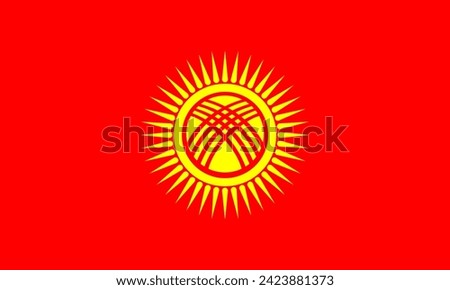 New Flag og Kyrgyz Republic vector illustration