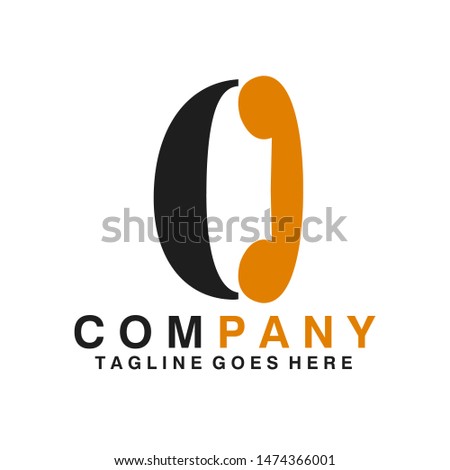 Letter O and Phone logo template. Creative concept logo template design vector illustration