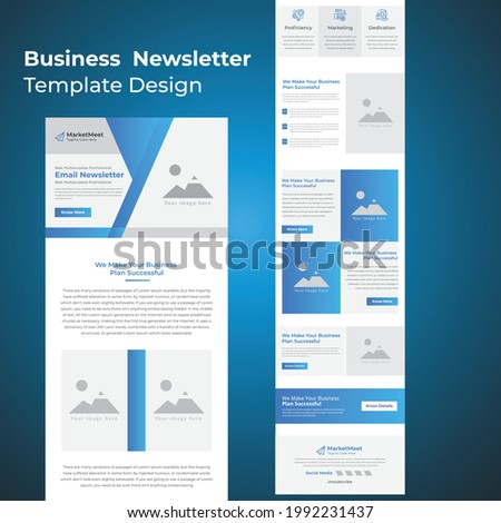 Responsive email templates Mailchimp email marketing landing page template design