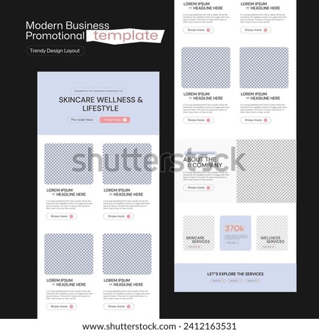 Product Promotional Email Marketing Newsletter Template Layout Design