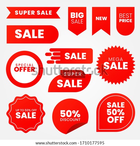 Sale - creative banner set vector illustration.concept discount promotion layout on white background