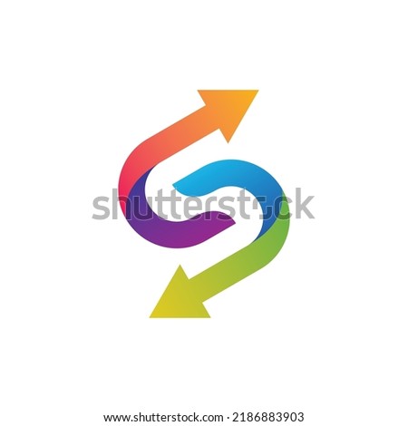 letter s logo with colorful