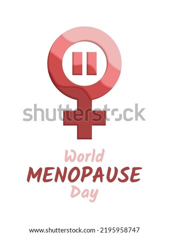 World Menopause Day Poster. Female fertility age and menstrual period