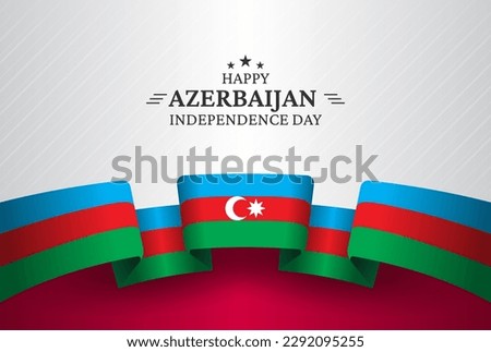 Azerbaijan background with unique Azerbaijan flag.  Azerbaijan independence day illustration 