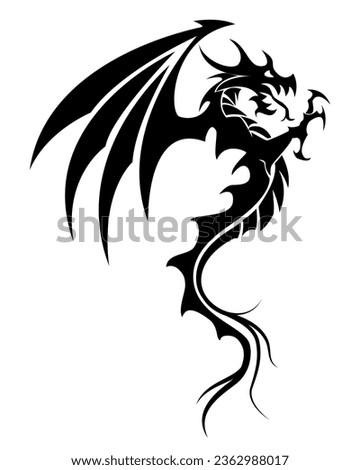Flying Dragon Sketch | Free download on ClipArtMag
