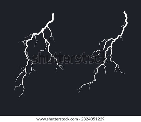 Two lightning bolts in the sky