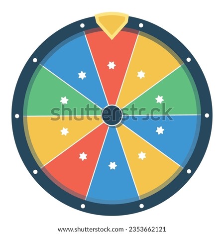 Wheel of fortune. Lottery multicolored wheel of fortune