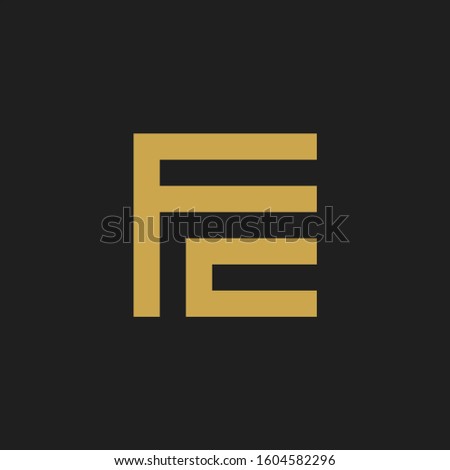 Geometric letter FC logo design template