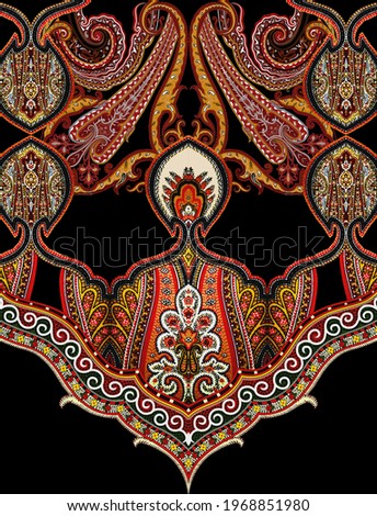 paisley motif and colorfully and beautiful