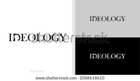 IDEOLOGY LOGO WORDMARK PEOPLE NEGATIVE SPACE EDITABLE