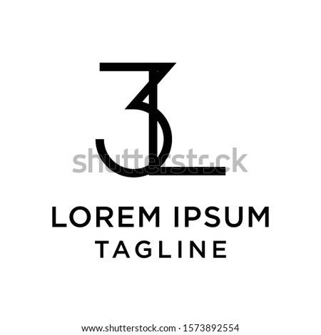 initial letter logo 3L, L3 logo template 