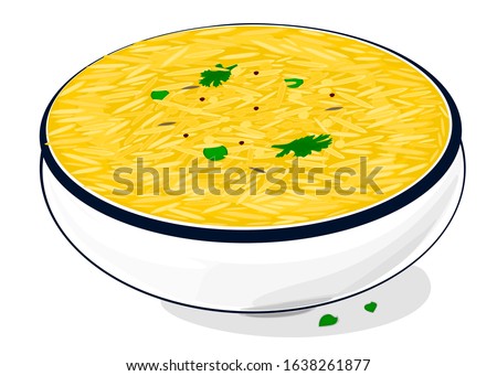 Khichdi Indian gujarati Food Vector