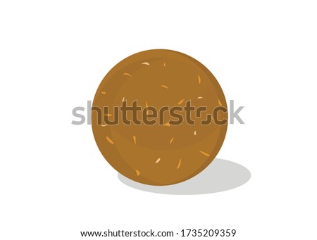 Methi,Fenugreek,sonth laddu Indian Sweets or Mithai Food Vector