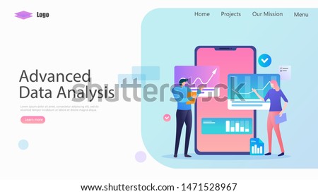Advanced Data Analysis Vector Illustration Concept, Suitable for web landing page, ui, mobile app, editorial design, flyer, banner, and other related occasion
