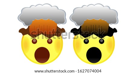 Emoji Exploding Head. Exploding head icon emoticon.