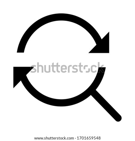 Find replace icon vector illustration flat style isolated on white background