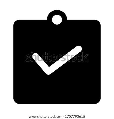 Assignment turned in icon vector design isolated on white background. Assignment checkmark icon. 