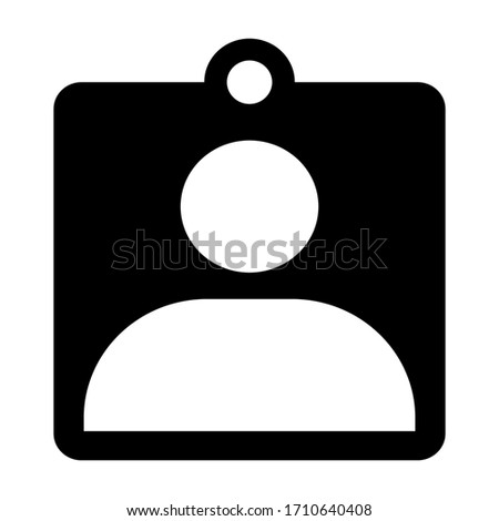 Assignment id icon vector illustration flat style isolated on white background.