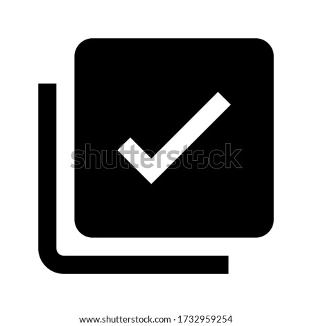 Library add check icon. The library adds a sign vector on white background. Сток-фото © 
