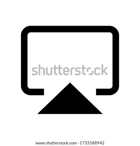 Airplay icon vector isolated on white background.