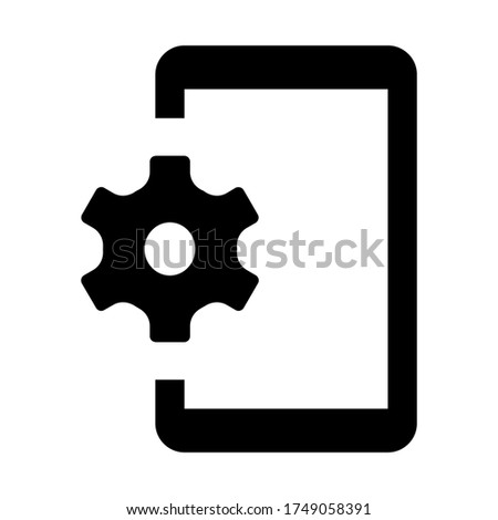 Phonelink setup icon vector isolated on white background.
