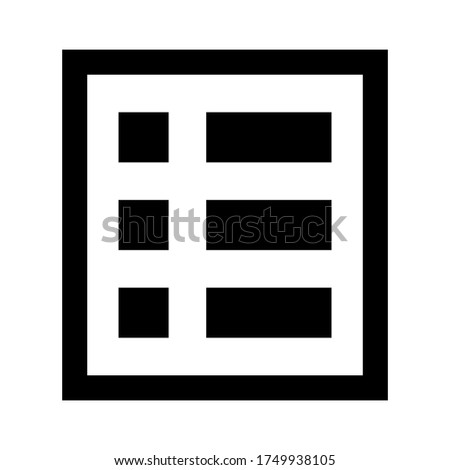 List alt icon vector isolated on white background.