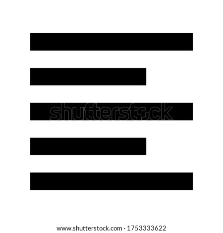 Format align left icon vector isolated on white background.