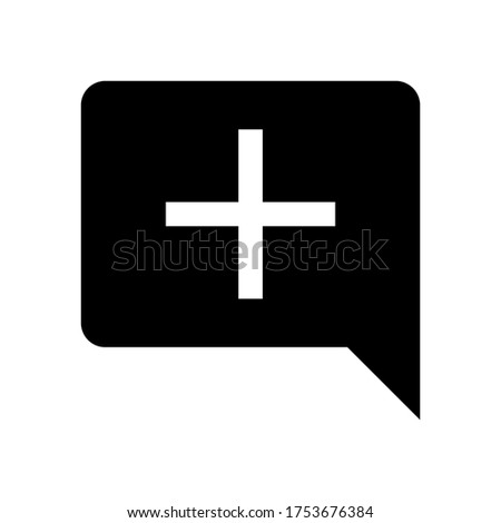 Add comment icon vector isolated on white background.